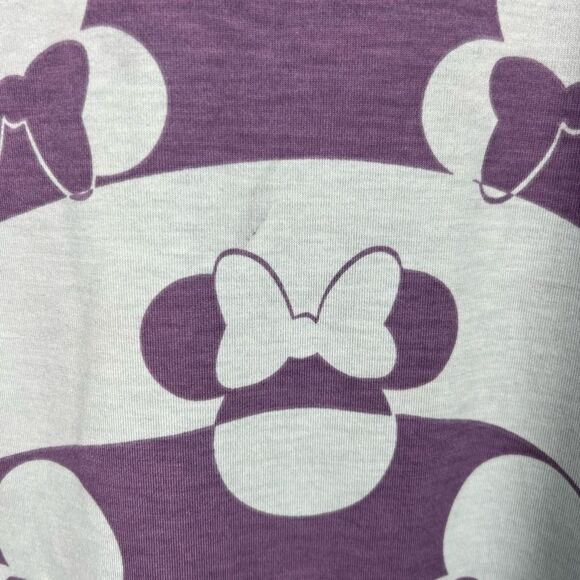 Lula roe Disney Mickey raglan shirt teal purple color block 3/4 sleeve vacation - Picture 4 of 4